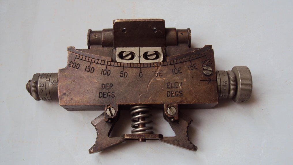 Klinométer - Acél, Bronz - Kanadai tüzérségi klinométer MK4 - 1944. #1.0