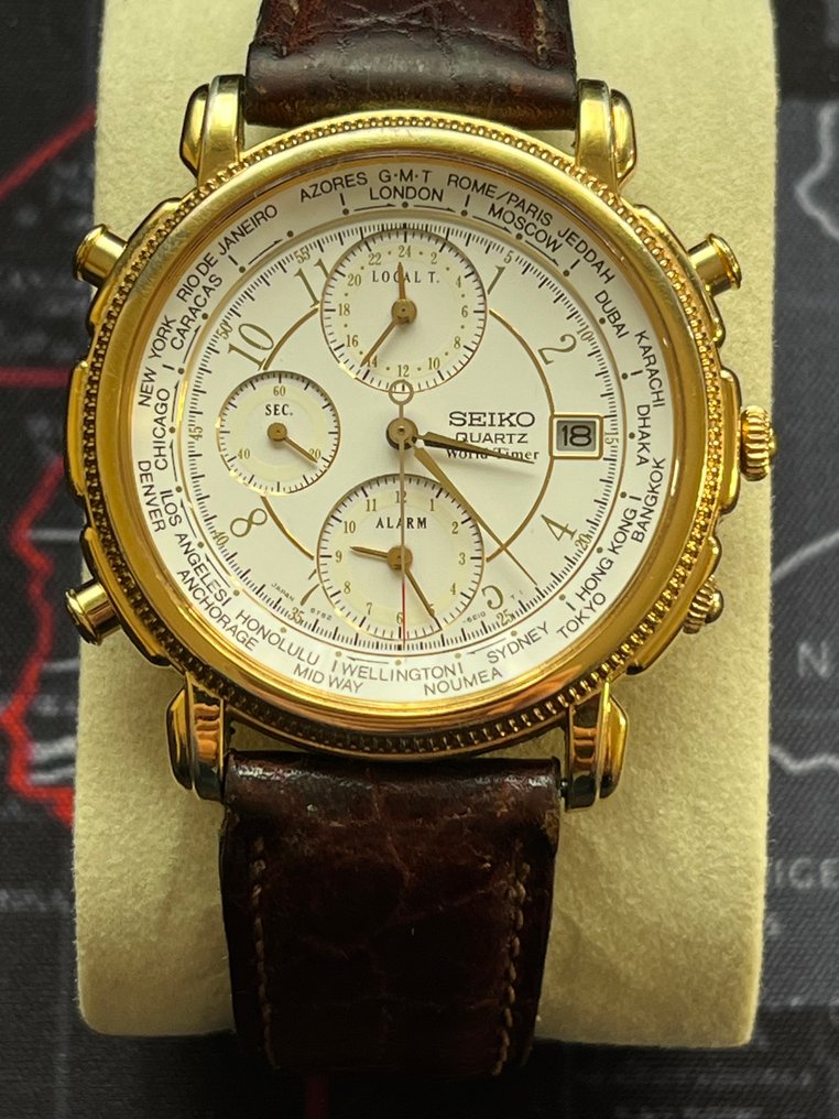Seiko - World Timer - 没有保留价 - 5T52-6B1A - 男士 - 1991 #1.0
