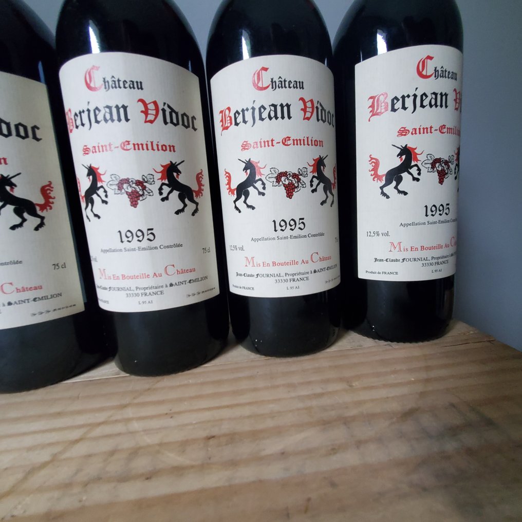1995 Chateau Berjean Vidoc - Saint-Émilion - 6 Bottles (0.75L) #2.1