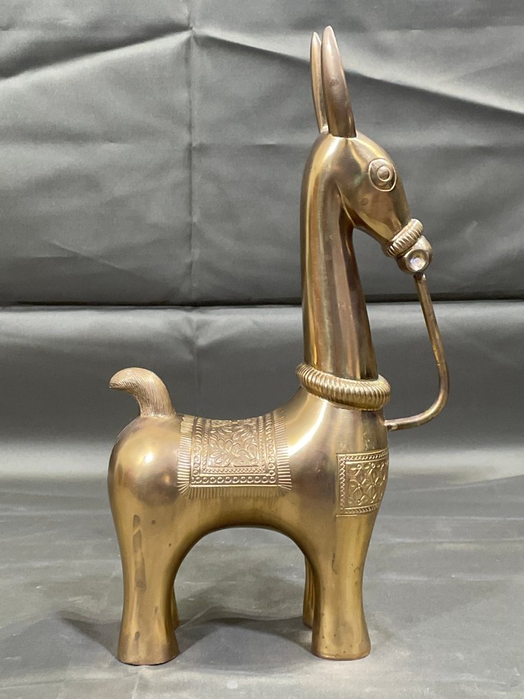 Statua, Âne / Lama - 24.6 cm - Ottone #3.2
