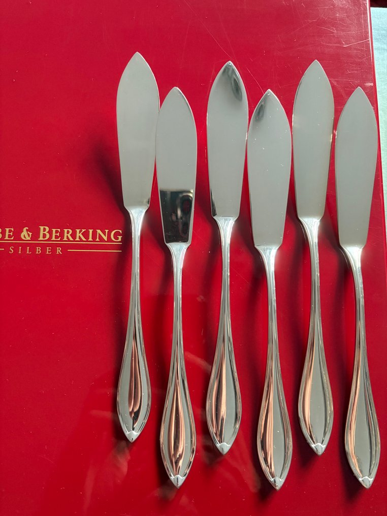 Robbe & Berking - Faqueiro (12) - Prateado - .90 versilbert, 'Navete' #2.1