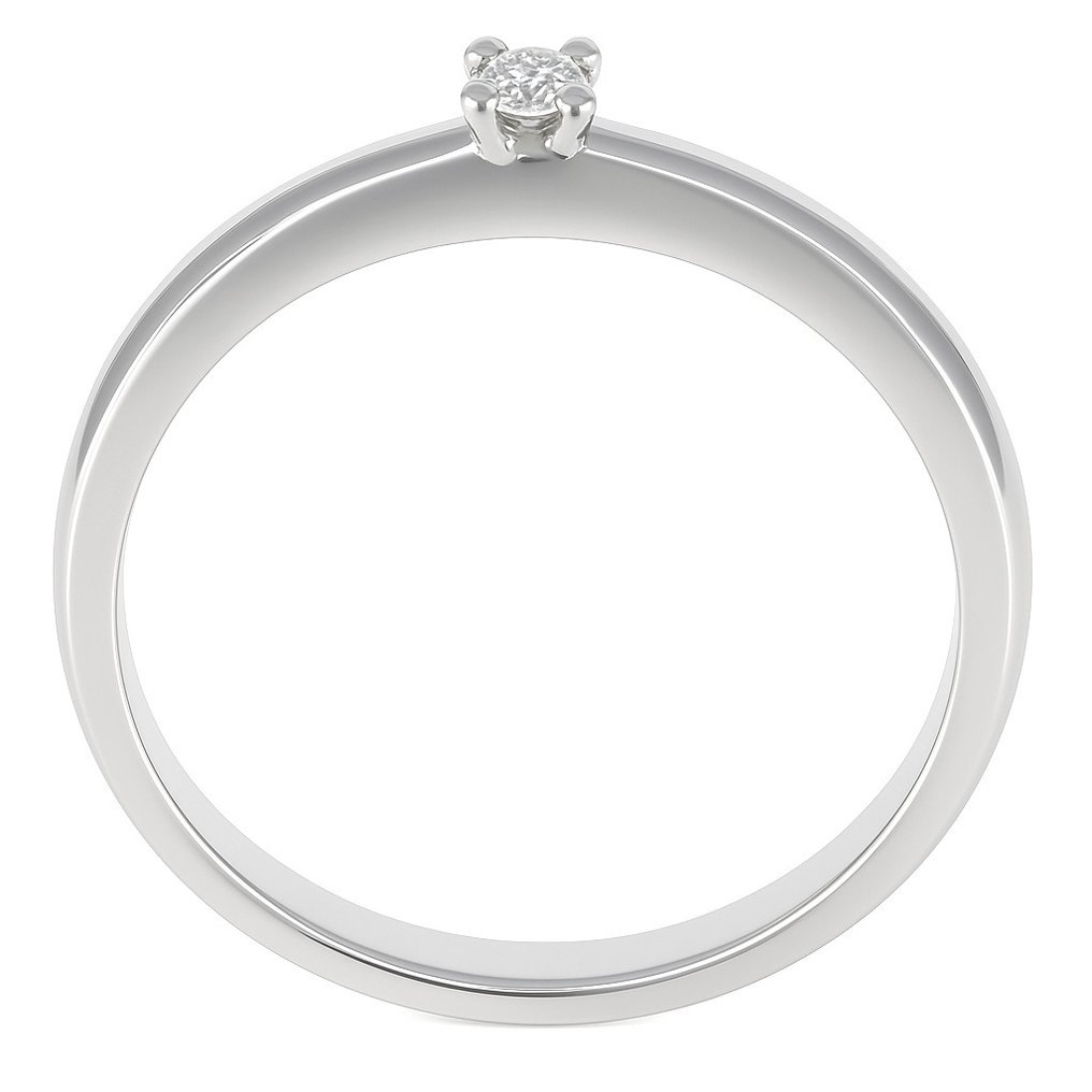 Ring - 18 kt Vittguld -  0.09ct. tw. Diamant (Natural)  #4.3