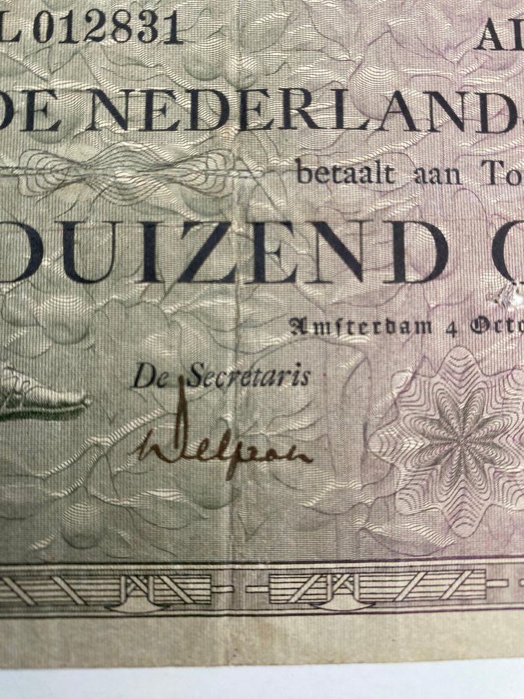 Netherlands. - 1000 gulden 1926 - Pick 48 (No reserve price) #3.2