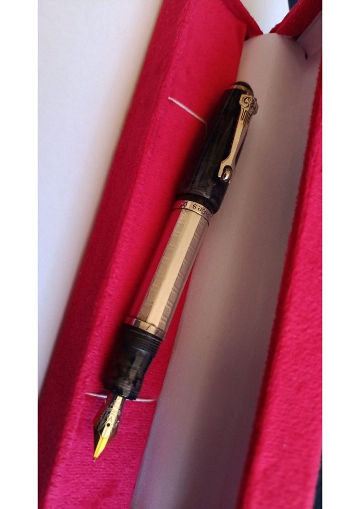 Marlen - Marlen – Sterling Silver & Celluloid – Fountain Pen – 18K Gold Nib – Italy - Στυλογράφος #2.1