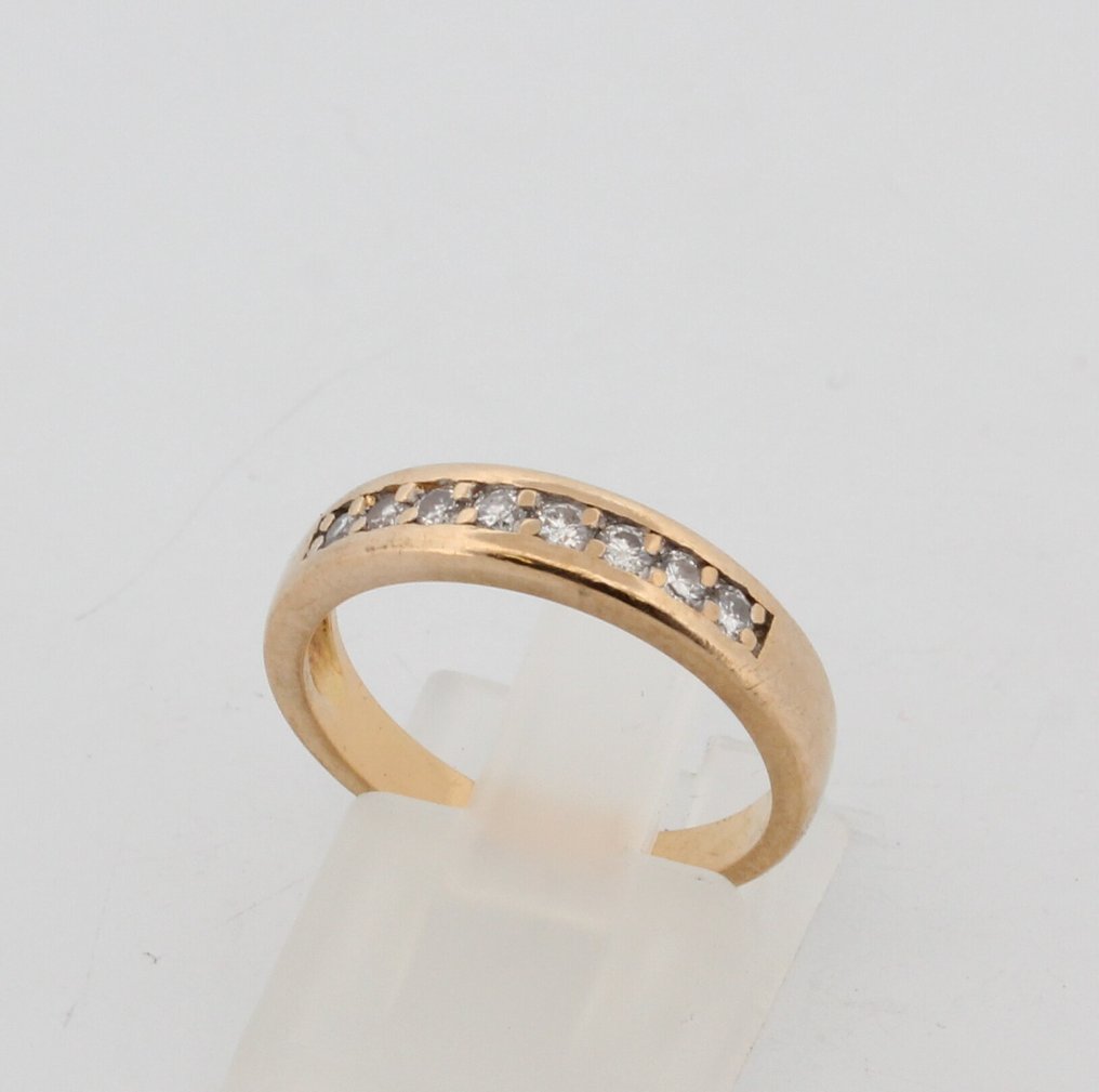 沒有保留價 - 戒指 - 18 克拉 黃金 鉆石 (天然)  #1.0