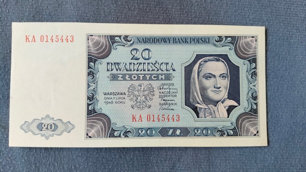 Polska. - 20 Złotych - 1948 - Pick 137 (Bez ceny minimalnej
) #1.0