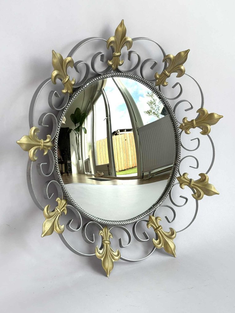 Spegel - Metall - Convex, Fleur de Lis #1.0