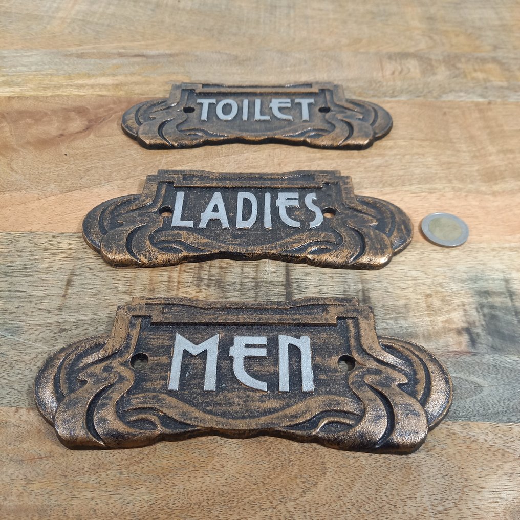 厕所，女士，男士 - 匾 (3) - 鑄鐵 #1.0