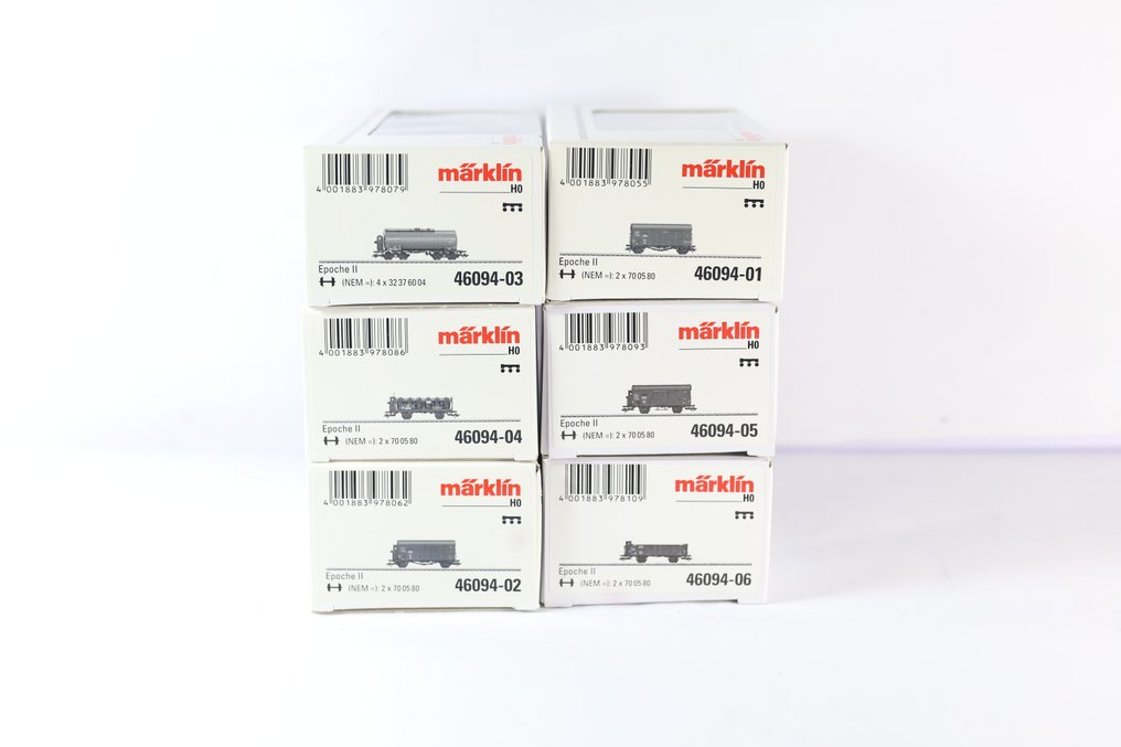 Märklin H0轨 - 46094 - 模型火车货车组 (1) - 6件货车套装 - DR (DRB) #2.1