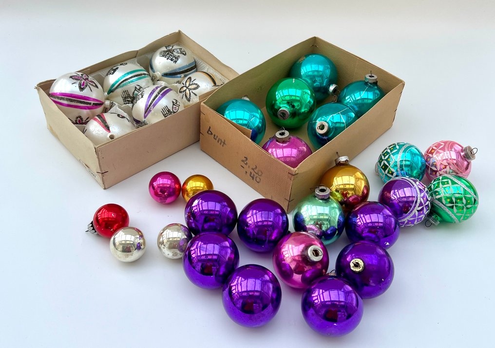 Adornos navideños - Vidrio - handgeblasen, Vintage #3.2