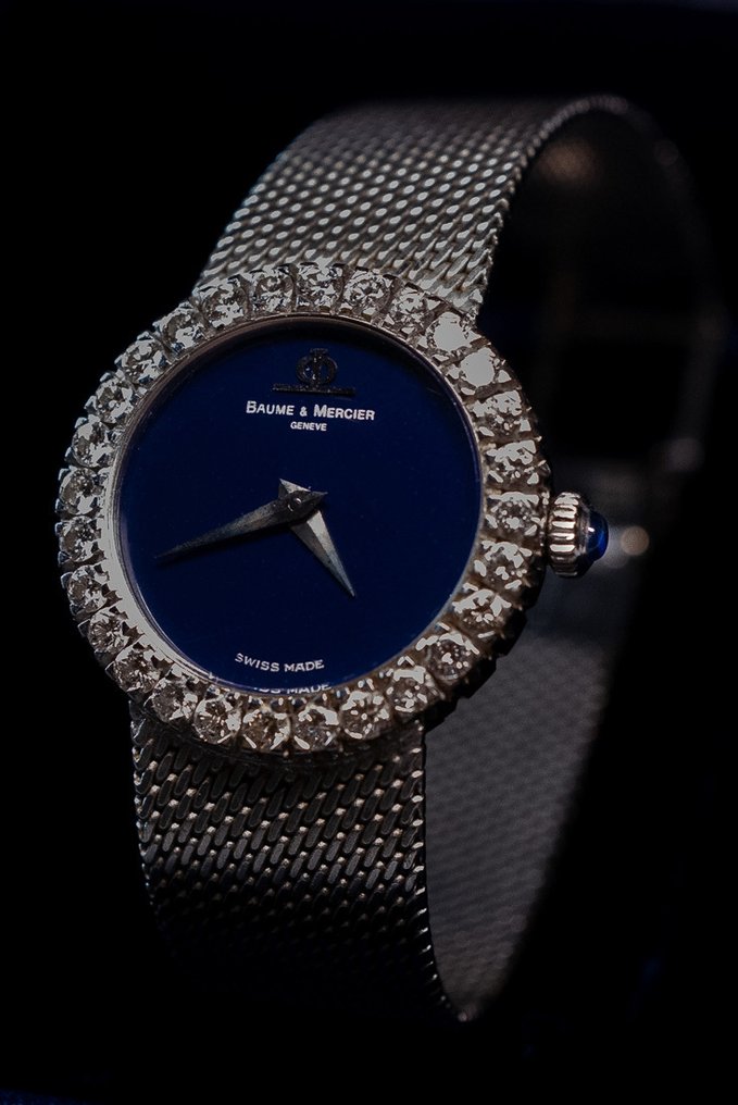 Baume & Mercier - Ladies Diamond Lapis Lazuli Watch - 767819 - Dames - 1970-1979 #1.0