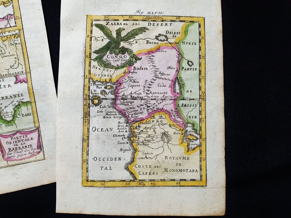 Afryka - [Pakiet 3] - Afryka Północno-Zachodnia / Kongo / Senegal / Maroko / Algieria / Tunezja / Morze; Alain Manesson Mallet - Pays des Negres / Congo / Barbarie - [LOT of 3] - 1661-1680 #4.3