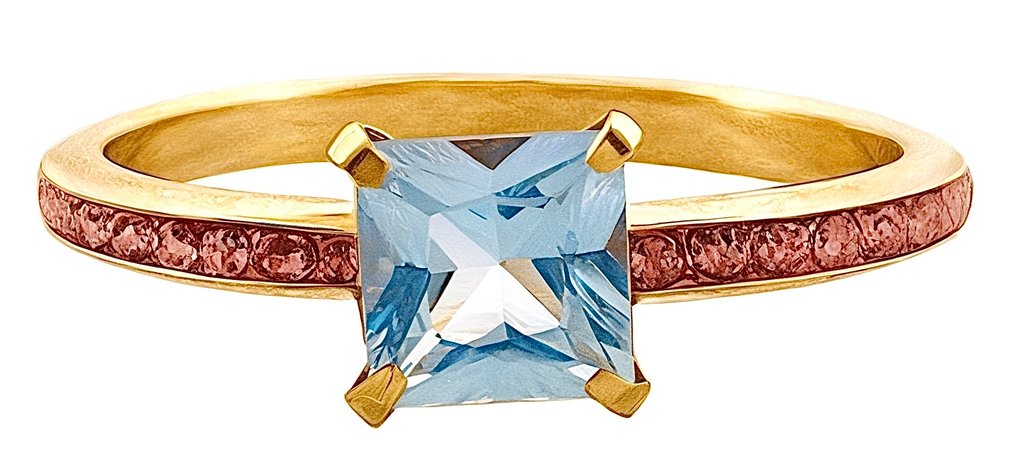 Sans prix de réserve - Bague - 18 carats Or jaune Topaze - Saphir #1.0