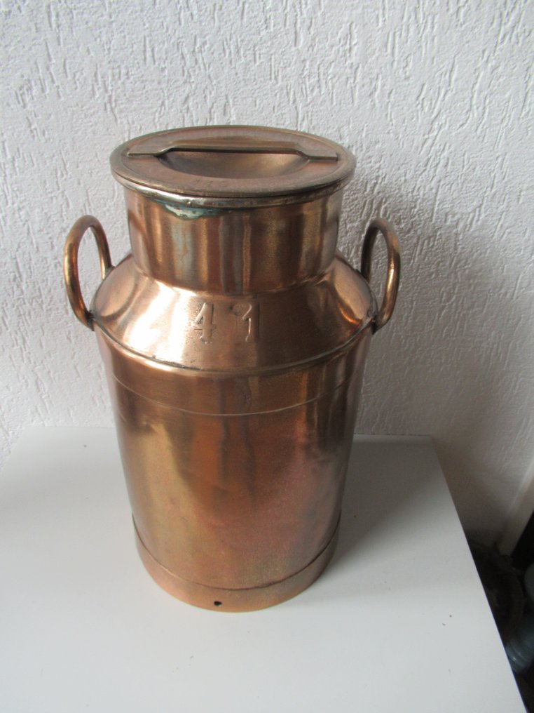 Milk jug - Antieke  koperen melkkan - Copper #1.0