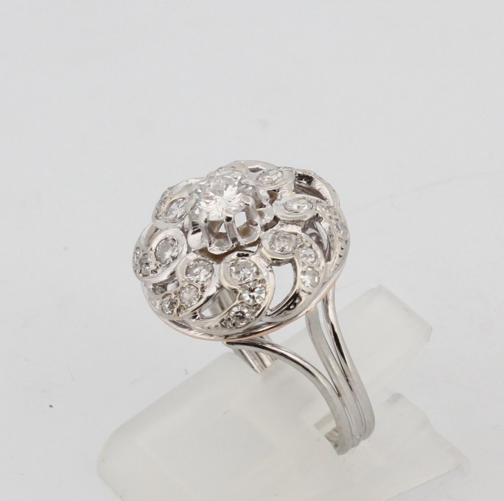 沒有保留價 - 戒指 - 18 克拉 白金 鉆石 (天然) - 鉆石 #3.2