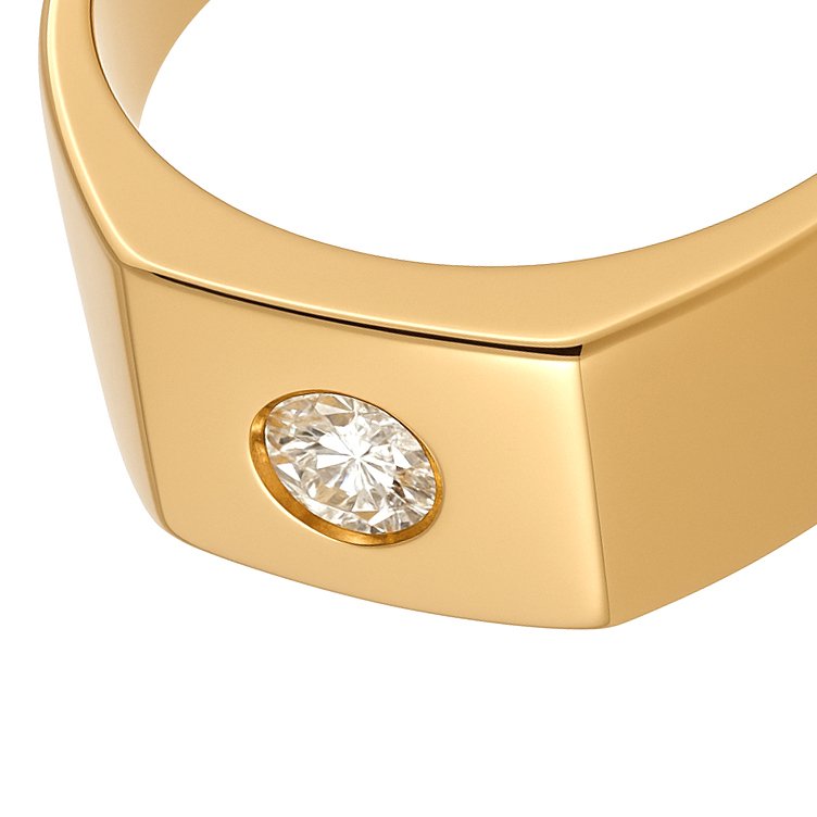 Ring - 18 kt Gult guld -  0.20ct. tw. Diamant (Natural)  #3.2