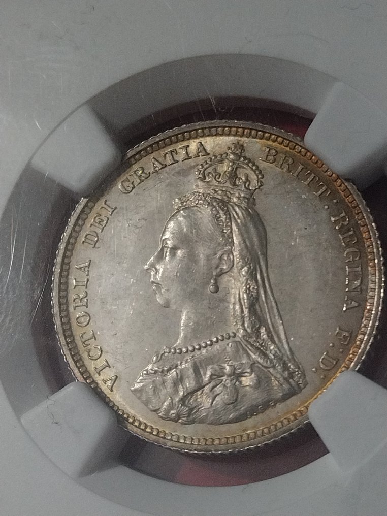 Royaume-Uni. Victoria. 1 Shilling 1887. MS 63. #2.1