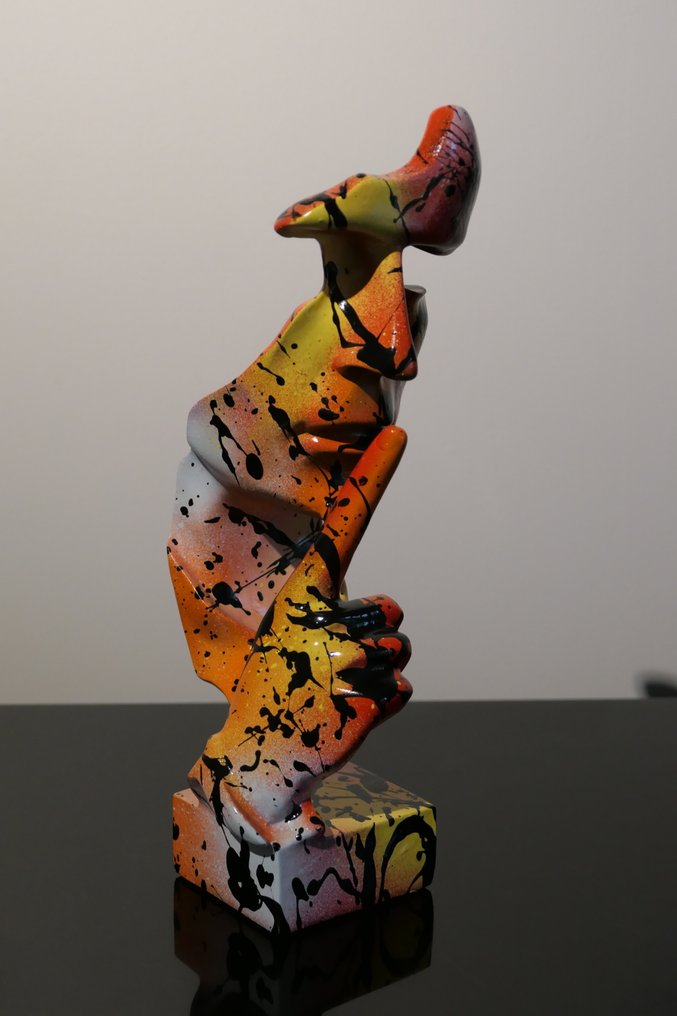 Rich'ART - Sculpture "Homme qui dit chut" (ou "Silence") - 27 cm de haut #1.0