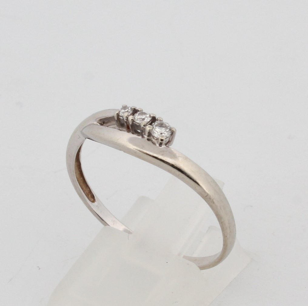 沒有保留價 - 戒指 - 18 克拉 白金 鉆石 (天然) - 鉆石 #2.1