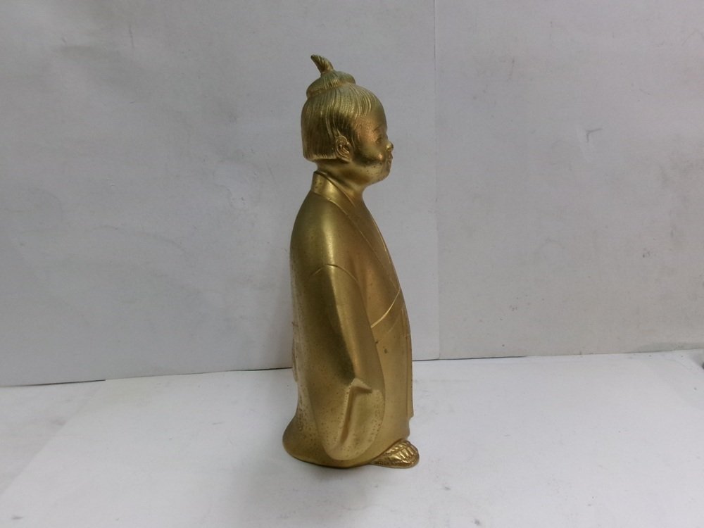 Metal Crafts: Ucenic al altruismului față de un preot 無我童子. Realizat de Yoneji Ichizo. Nu aderă. - Japonia - Shōwa period (1926-1989) #2.1