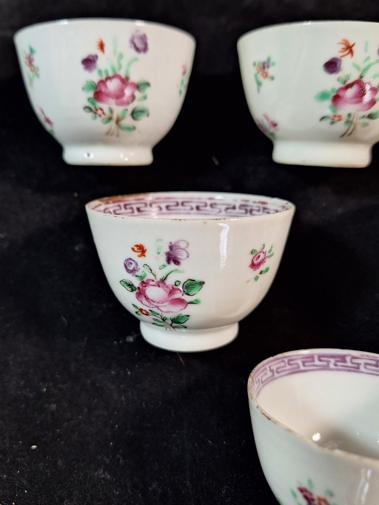 Bowl (6) - florale theekommen - Porcelain #2.1