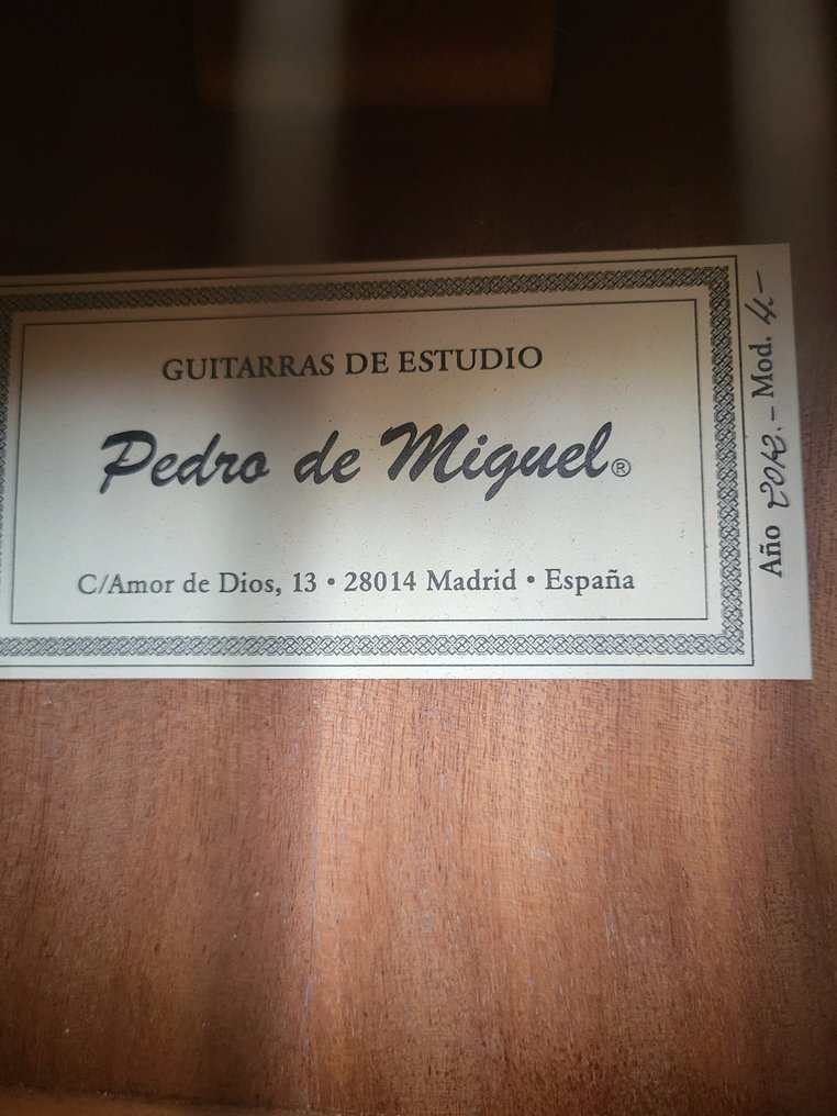 Pedro de Miguel - - Klassinen kitara - Espanja - 2012 (Ei pohjahintaa) #1.0
