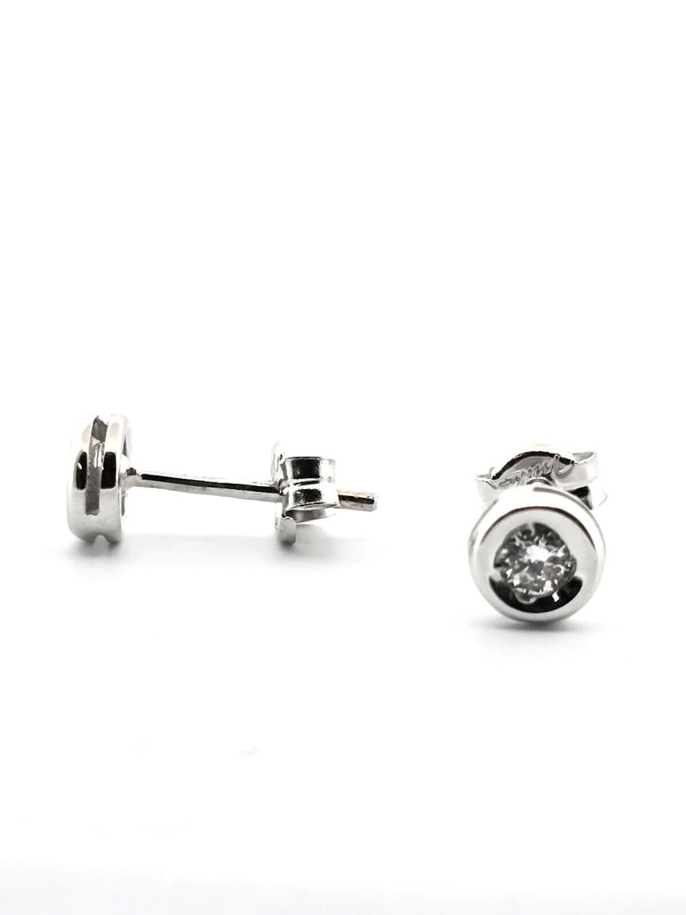 Ohrringe - 18 kt Weißgold Diamant (Natürlich) #3.2