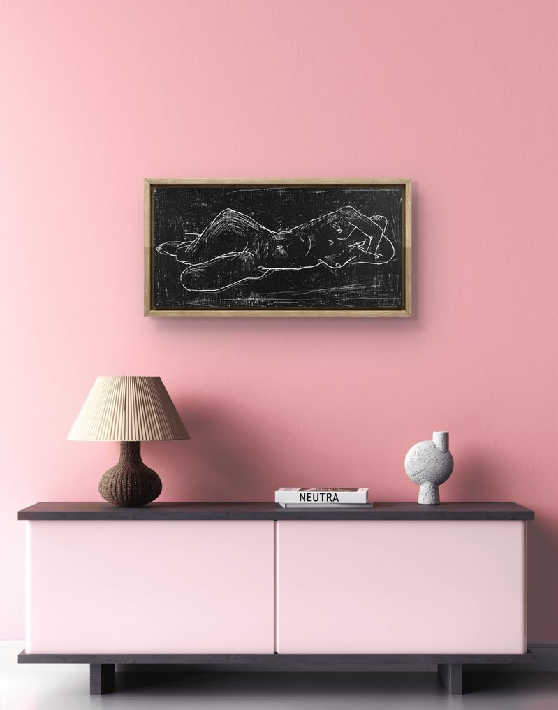 Robert Detheux (1932-2010) - Beau nu féminin allongé ( 1952 ) #4.3