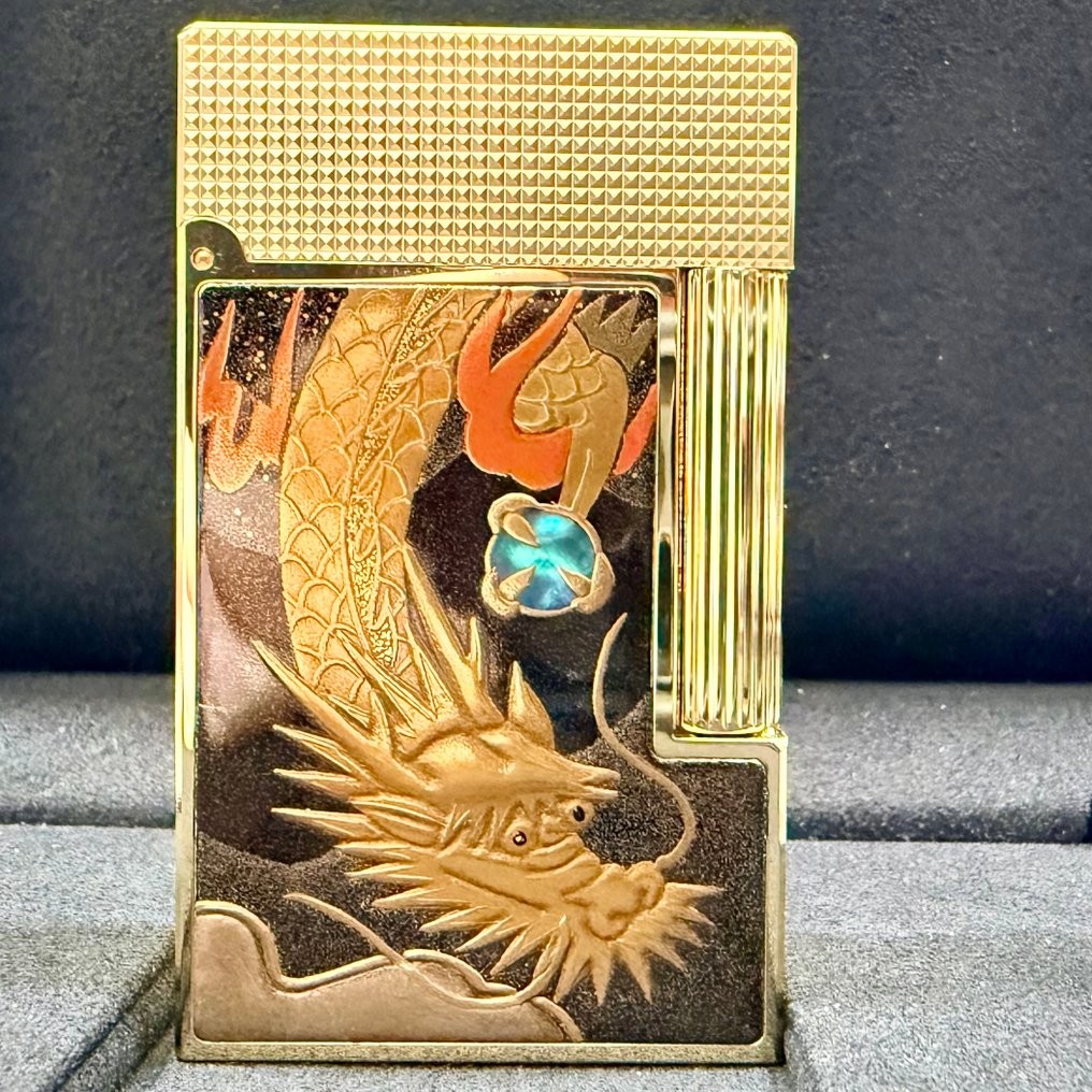 S.T. Dupont - Feuerzeug - Vergoldet, Emaille #3.2