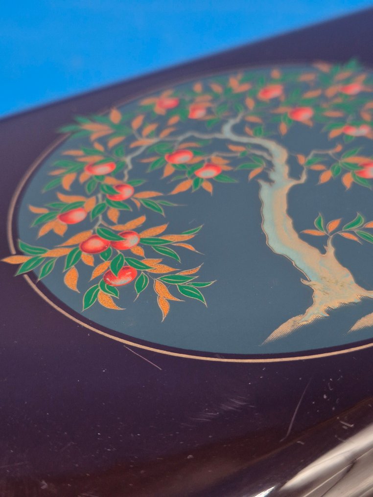 Κουτί κοσμημάτων - Ideko Atelier Weihs – κουτί κοσμημάτων με δέντρο φρούτων και πάπιες – εργασίες βερνικώματος - Ξύλο #1.0