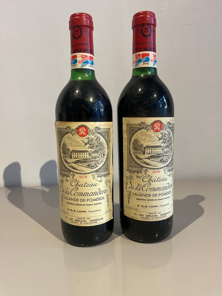 1978 Chateau de la Commanderie - Lalande-de-Pomerol - 2 Flaskor (0,75L) #1.0