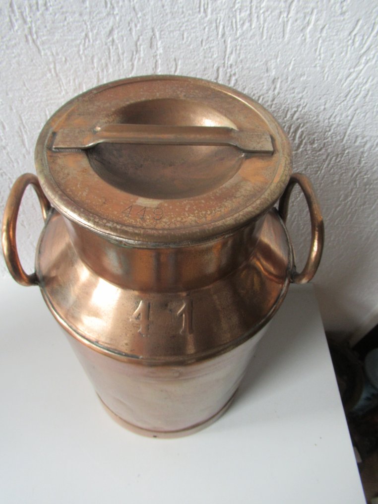 Milk jug - Antieke  koperen melkkan - Copper #1.0