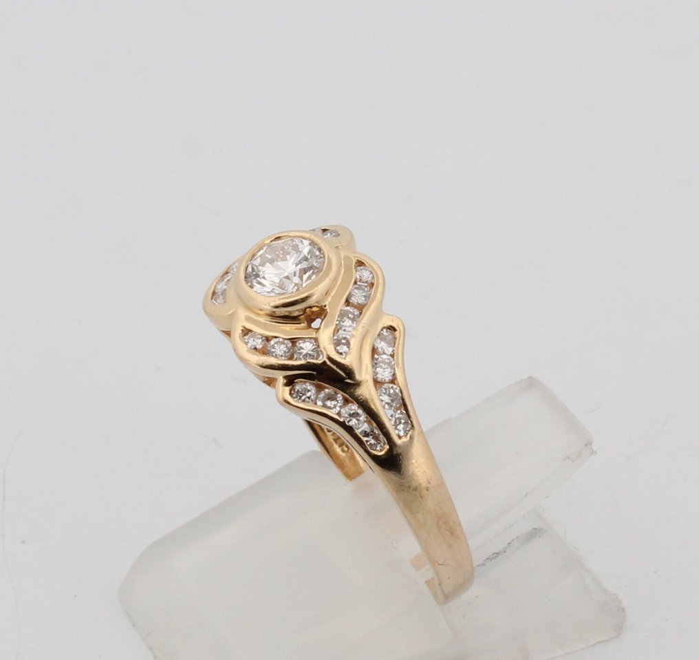 沒有保留價 - 戒指 - 18 克拉 黃金 鉆石 (天然)  - 鉆石 #4.3