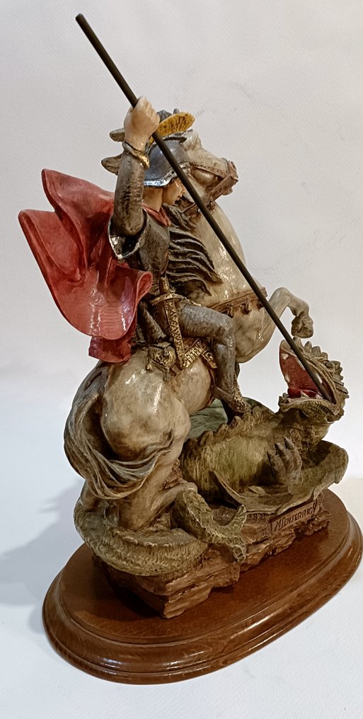 M. Senserrich - Γλυπτό, Sant Jordi y el dragón - 37 cm - Ρητίνη - 1980 #4.3