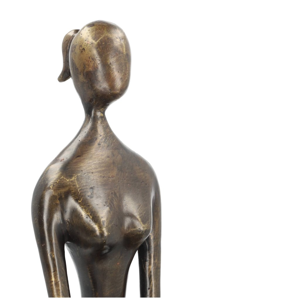 Szobor, Een relaxerende vrouw - 54 cm - Bronz #3.2
