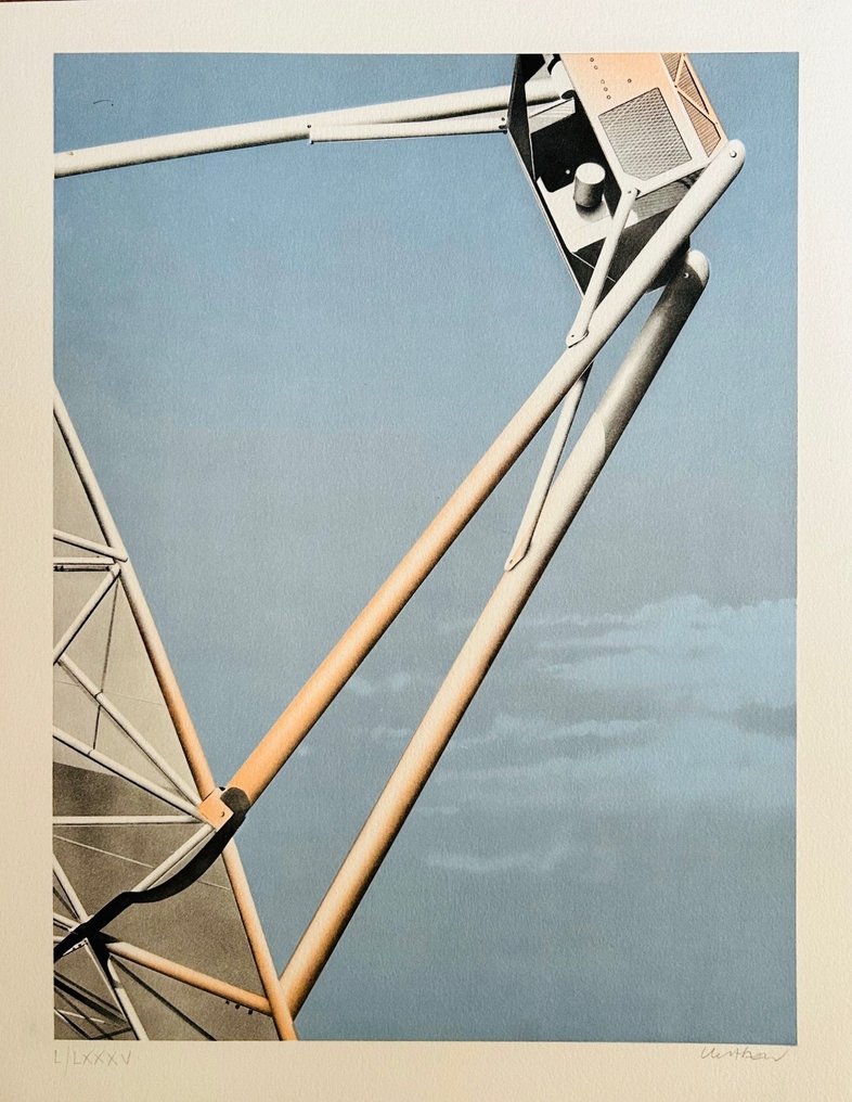 Peter Klasen (1935) - Télécommunications - Lithographie originale signée #1.0