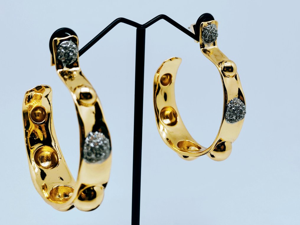 Alexis Bittar - Gold-plated - Earrings - Hoop crystal earrings #3.2