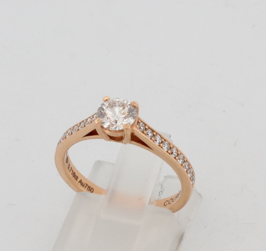 沒有保留價 - 戒指 - 18 克拉 黃金 鉆石 (天然)  - 鉆石 #1.0