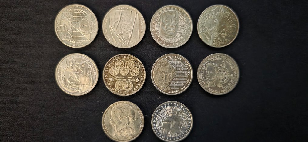 Saksa, Liittotasavalta 10 Deutsche Mark 10x 1972/2001 #2.1