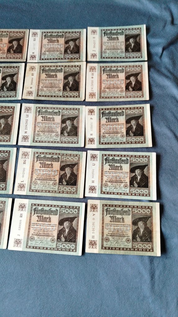Alemanha. 20 x 5000 Mark - 1922 - Pick 81  (Sem preço de reserva) #4.3