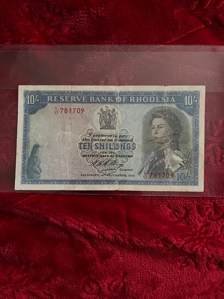 Rhodesia. - 10 Shillings - 1968 - Pick 27b  (Ingen mindstepris) #1.0