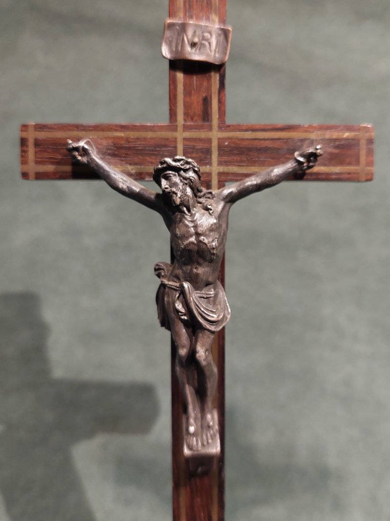 Bild - Kristus - - Antik - Trä, Metall, Koppar - tidigt 1900-tal #1.0