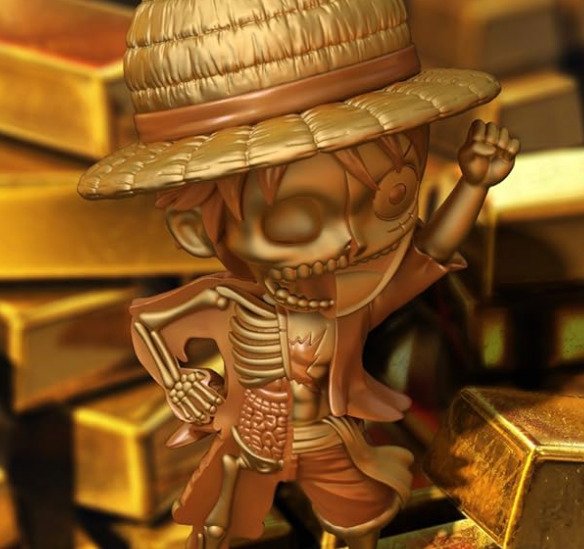 Jason Freeny (XX-XXI) - Mighty Jaxx - LUFFY (Treasure Gold Edition) #3.2