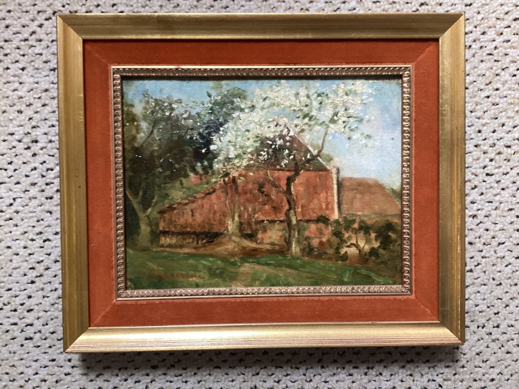 Jan Adam Zandleven (1868-1923) - Bauernhaus im Frühling - NO RESERVE #1.0