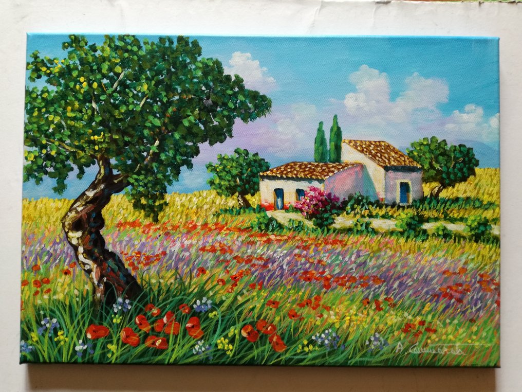 Antonino Cammarata (1962) - Casolari con papaveri (Sicilia) #1.0