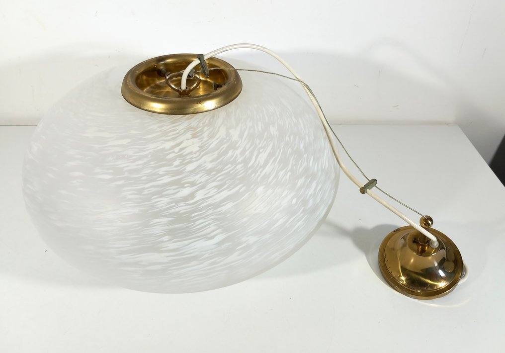 吊灯 - 穆拉诺玻璃, 黄铜 - 优雅的发光效果 #4.3