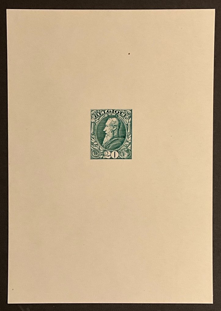 比利時 1866/1869 - Leopold II - 未知设计师的试印版，装订成页 #1.0