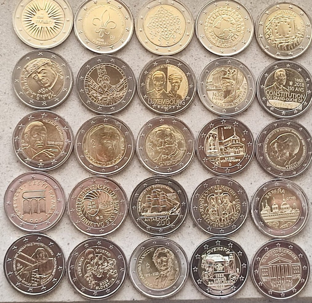Ευρώπη. 2 Euro 2013/2025 (25 moedas) (χωρίς τιμή ασφαλείας) #1.0