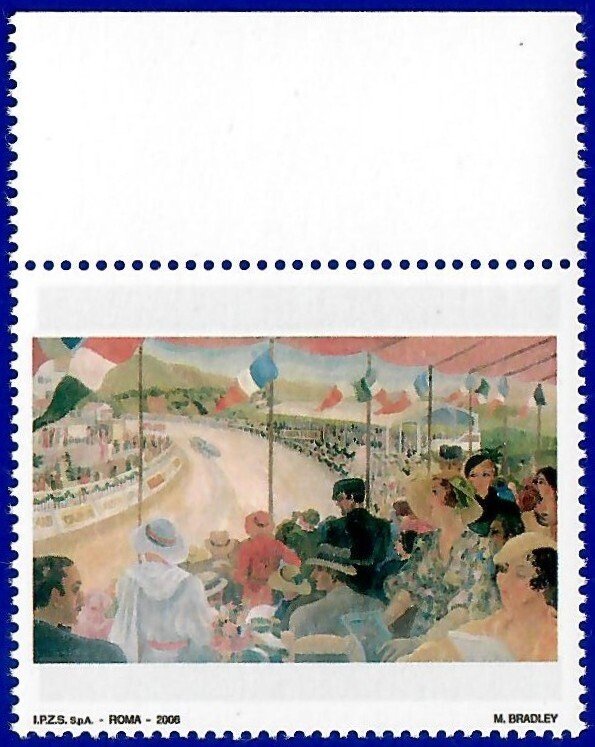 Ιταλική Δημοκρατία 2006 - Διπλή ποικιλία Targa Florio χωρίς ετικέτες και εκτύπωση από την πλευρά της πιστοποιημένης κόλλας #1.0