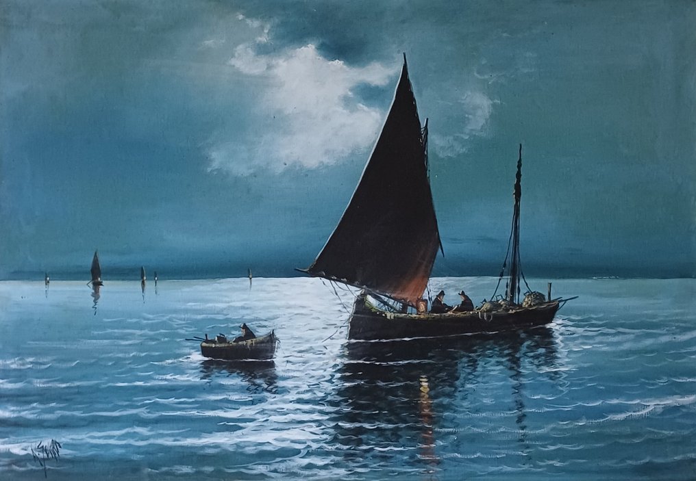 Scuola italiana (XX) - Paesaggio marino #1.0